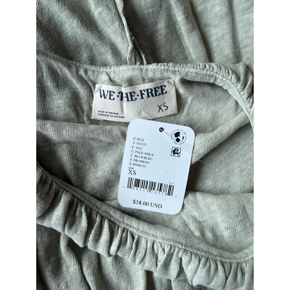 free people we the free unconditional tank top pale aqua women size x-small